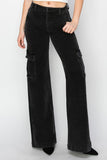 Risen Full Size High Rise Wide Leg Cargo Jeans - Trendsi