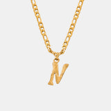 Titanium Steel Letter Pendant Necklace Trendsi