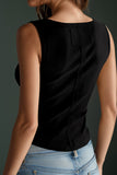 Scoop Neck Wide Strap Tank - Flyclothing LLC