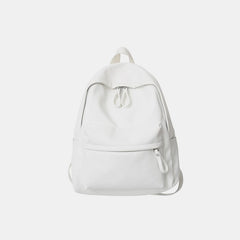 PU Leather Zip Backpack Bag - Trendsi