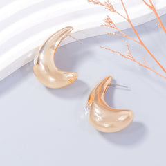 Alloy Rhinestone C-Hoop Earrings - Trendsi