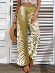 Printed Wide Leg Pants - Flyclothing LLC