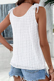 Tied V-Neck Wide Strap Tank Trendsi