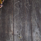 Alloy Inlaid Zircon Heart Pendant Necklace Trendsi