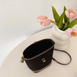 PU Leather Bucket Crossbody Bag - Flyclothing LLC