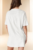 Round Neck Short Sleeve T-Shirt Trendsi