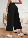 Elastic Waist Wide Leg Pants