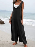 Full Size Wide Strap Jumpsuit with Pockets - Trendsi