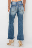 Risen Full Size High Rise Distressed Ankle Flare Jeans - Trendsi