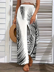 Printed Wide Leg Pants - Flyclothing LLC