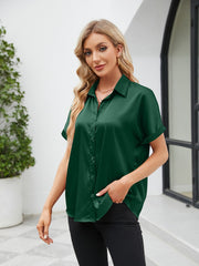 Button Up Short Sleeve Shirt - Flyclothing LLC