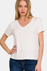 Zenana Ribbed Short Sleeve T-Shirt
