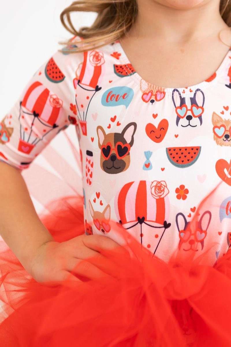 Puppy Love 3/4 Sleeve Tutu Leotard - Mila & Rose ®