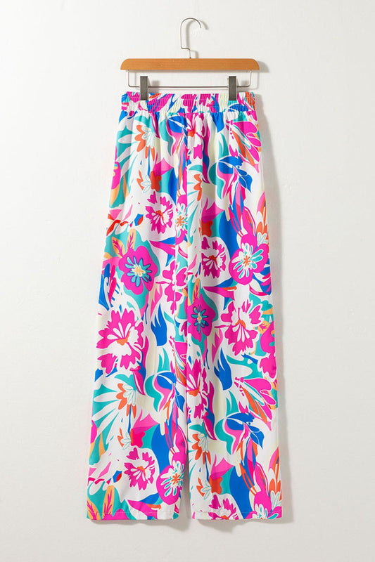 Printed Wide Leg Pants