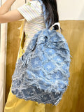 Star Denim Backpack Bag