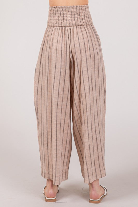 SAGE + FIG Cotton Gauze Wash Stripe Pants Trendsi