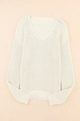 V-Neck Drop Shoulder Sweater