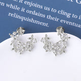 925 Sterling Silver Moissanite Lucky Clover Earrings Trendsi