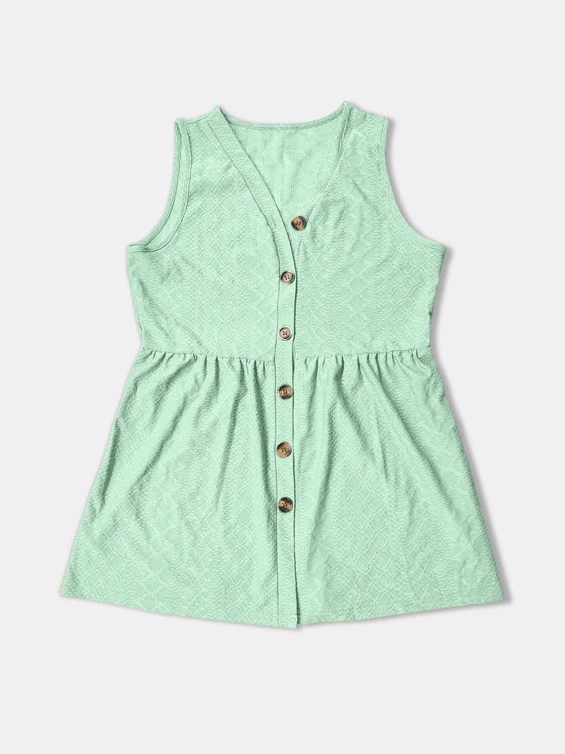 Button Up V-Neck Tank Trendsi