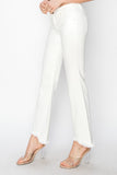 RISEN Full Size Tummy Control Crop Flare Step Hem Pants - Trendsi