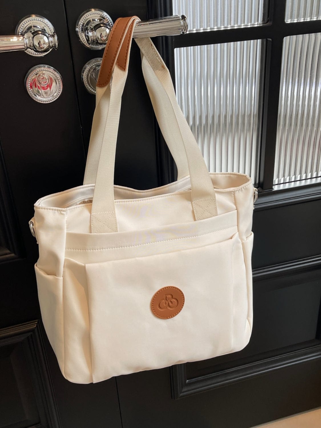 Nylon Solid Color Tote Bag - Trendsi