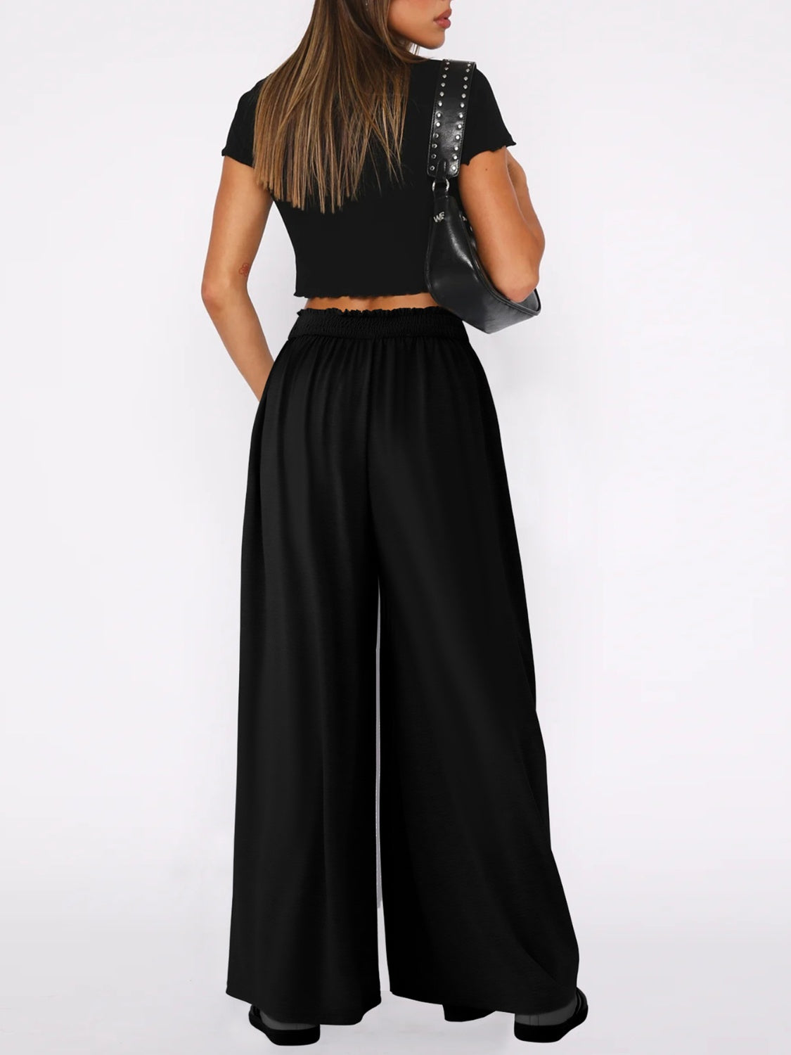 High Waist Wide Leg Pants Trendsi