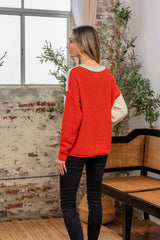 Sew In Love Full Size Color Block Drop Shoulder Sweater - Trendsi