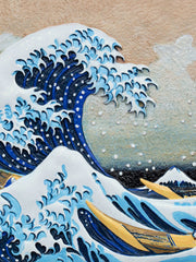 Relief The Great Wave off Kanagawa 3D Acrylic Painting - Trendsi