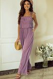 Square Neck Spaghetti Strap Jumpsuit Trendsi