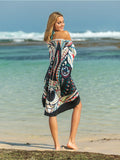 Printed Spaghetti Strap Cover Up - Flyclothing LLC