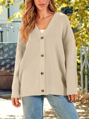 Button Down Long Sleeve Cardigan