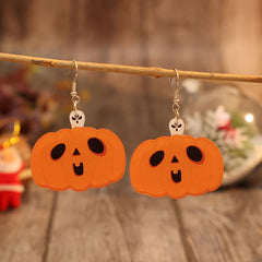 Acrylic Alloy Pumpkin Shape Earrings - Trendsi