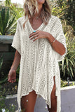 Cutout V-Neck Cover-Up with Tassel - Flyclothing LLC