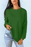 Round Neck Dropped Shoulder Sweatshirt - Flyclothing LLC