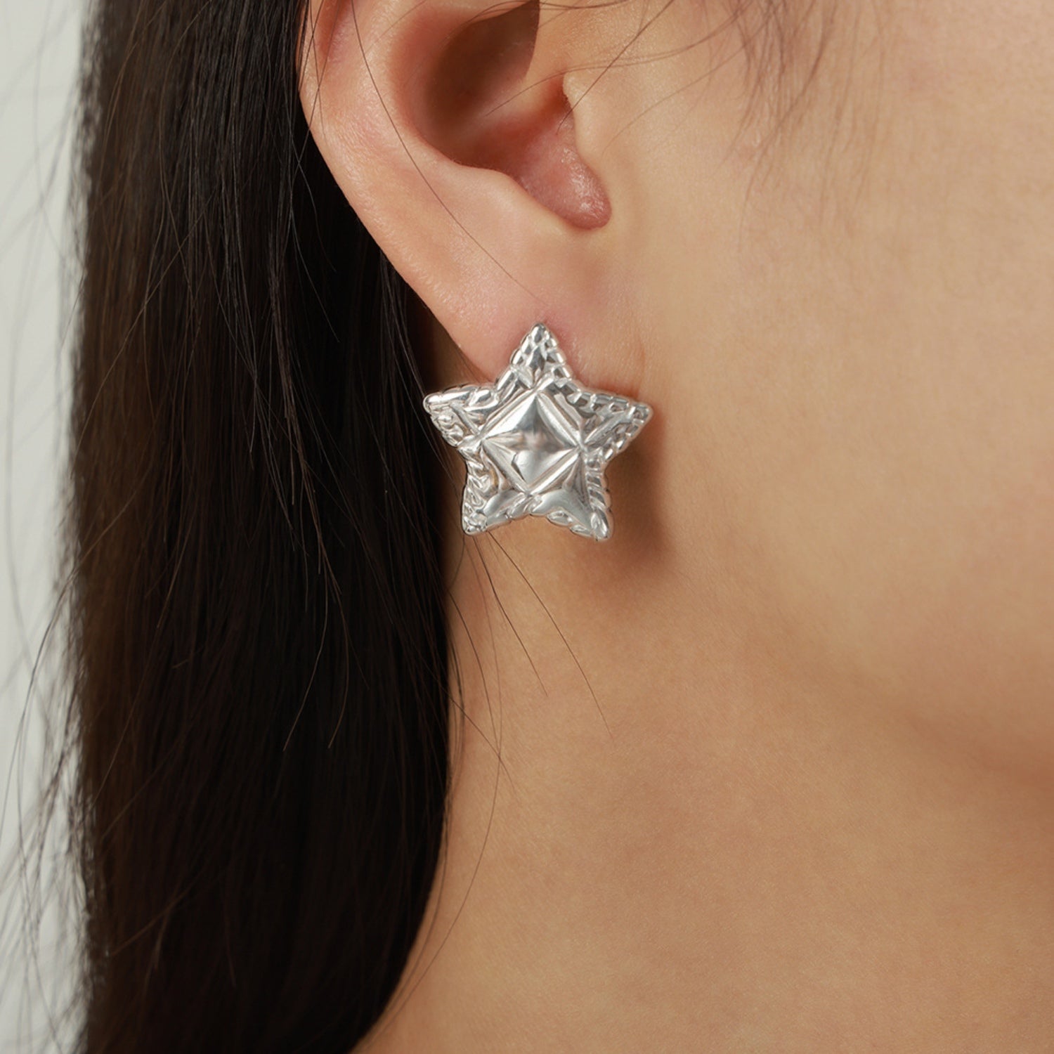 Titanium Steel Star Stud Earrings - Flyclothing LLC