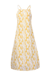 Slit Crisscross Printed Sleeveless Cami Dress Trendsi