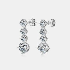 4 Carat Moissanite 925 Sterling Silver Earrings Trendsi