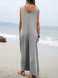 Full Size Wide Strap Jumpsuit with Pockets - Trendsi