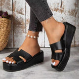 Open Toe Wedge Sandals Trendsi