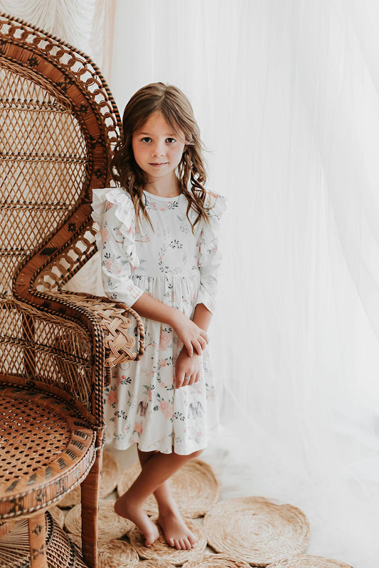 SALE Flower Girl Ruffle Twirl Dress