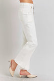 RISEN High Rise Ankle Flare Jeans with Patch Pockets - Trendsi