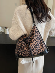 Bolso bandolera de doble uso con estampado de leopardo