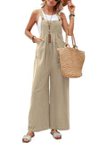 Full Size Square Neck Wide Strap Overalls - Trendsi