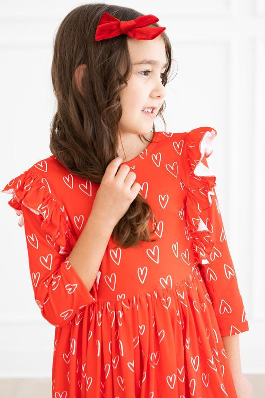 Roses are Red Ruffle Twirl Dress - Mila & Rose ®