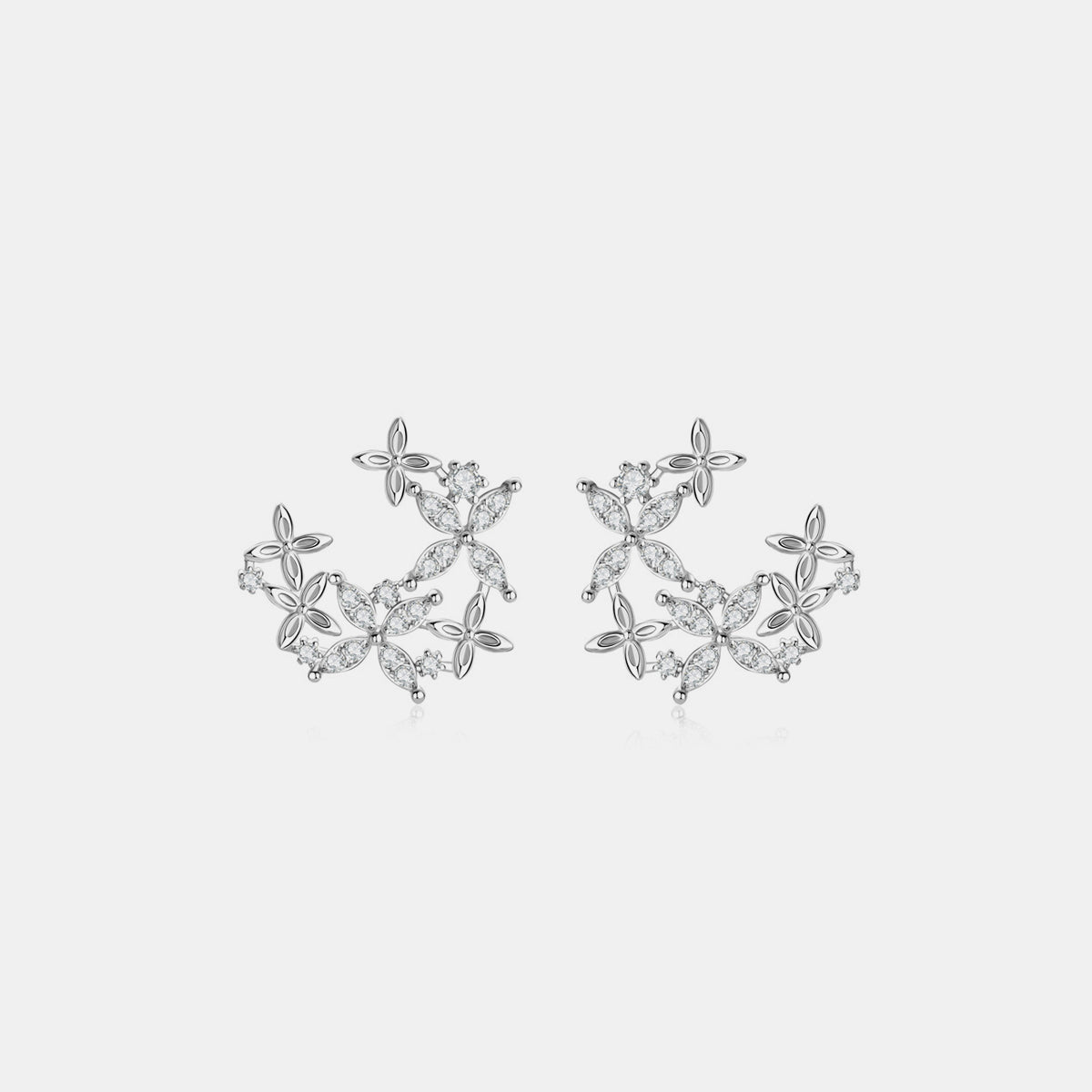 925 Sterling Silver Moissanite Lucky Clover Earrings Trendsi