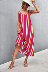 Striped Scoop Neck Cami Dress Trendsi