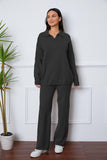 Dropped Shoulder Sweater and Long Pants Set - Flyclothing LLC