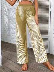 Printed Wide Leg Pants - Flyclothing LLC