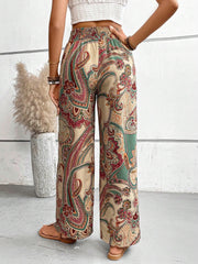 Printed Wide Leg Pants Trendsi