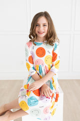 Happy Days 3/4 Pocket Twirl Dress